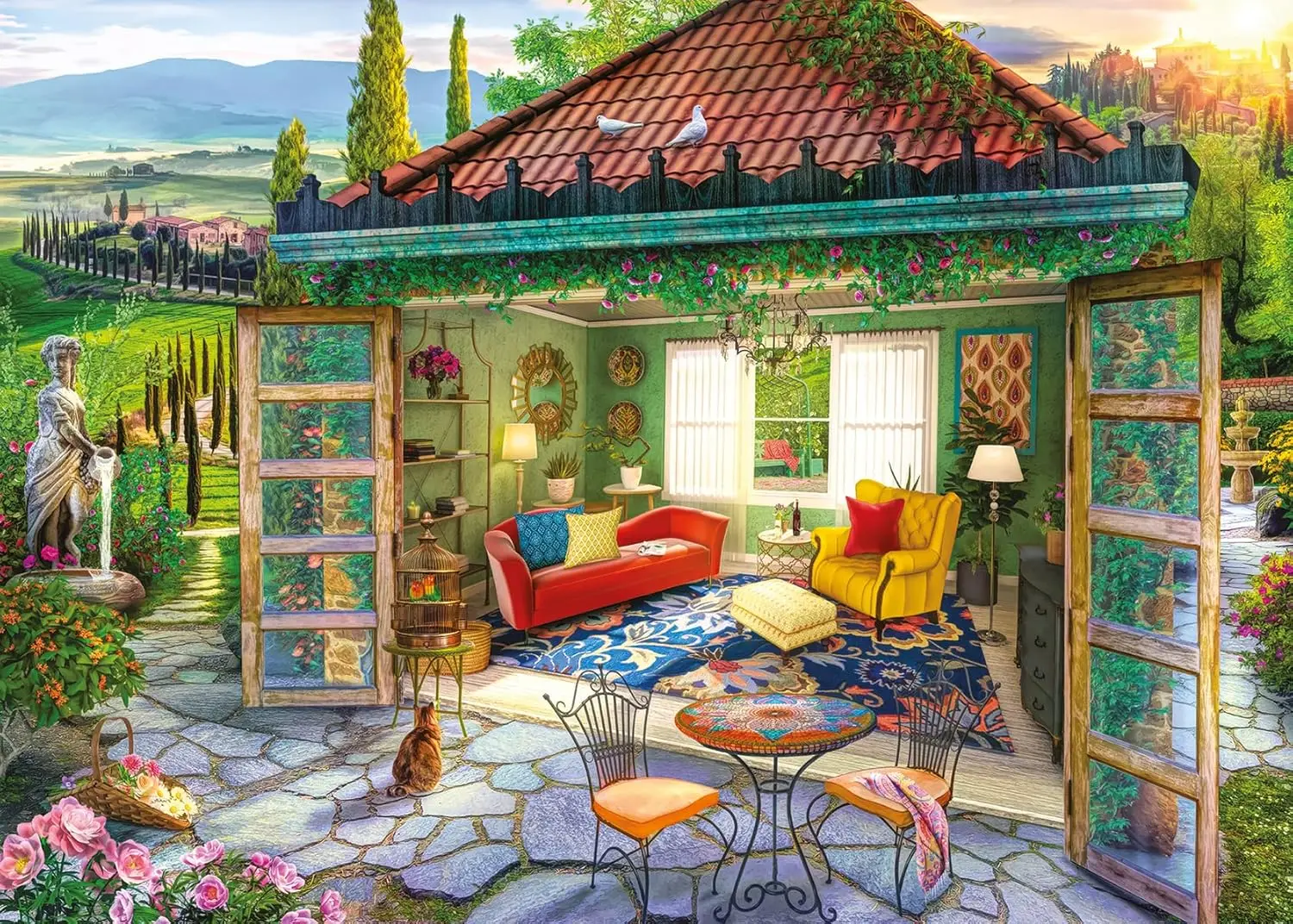 

Italy Tuscan Oasis Wooden Puzzle 300 500 1000pcs Jigsaw Puzzles for Bedroom Livingroom Relaxation Game Room Thoughtful Gift