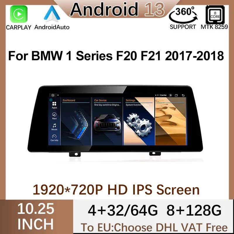 

10.25" Android13 GPS Navigation For BMW 1 Series F20 EVO Car Multimedia Video Player Radio Stereo Wireless Carplay Auto Screen