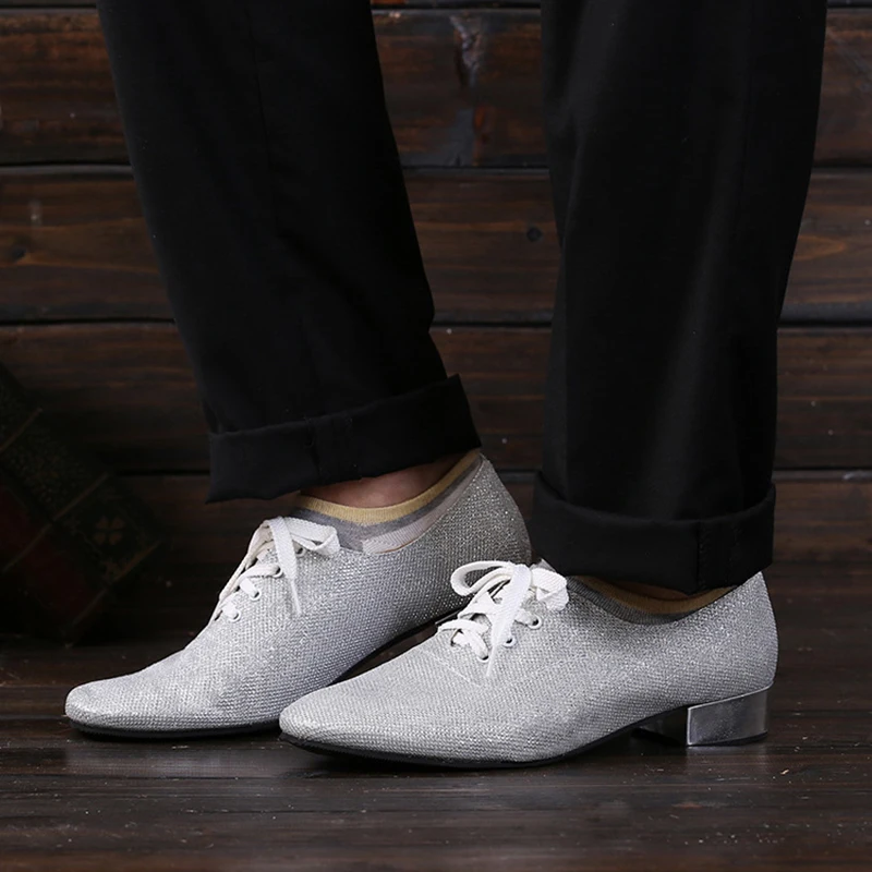 Modern Shoes Sports Men Latin dance shoes Children adult social Square dance shoes Flat PU Ballroom ventilate sneakers