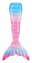 Mermaid Tails with Pink and Black Monofin #2