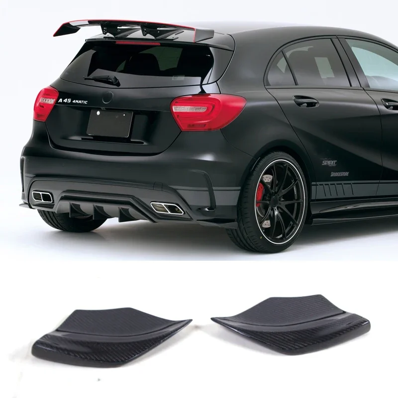 V-A Style Carbon fiber Rear Lip Splitter Rear Side Valences For BENZ W176 A200 A260 A45