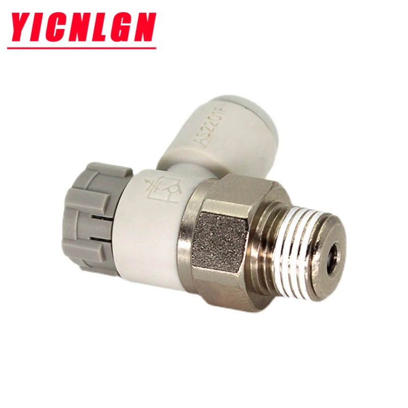 Speed control valve AS1201F/AS2201F/AS3201F/4201F-M5-01-02-03-04A-06A-04SA-06SA-08SA-10SA-12SA Throttle speed regulating valve