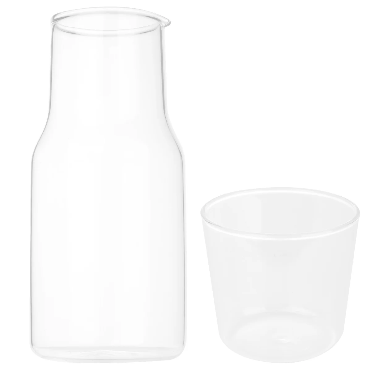 

1Set Glass Teapot Cup Set 360ml Premium Hawk Mouth Smooth Restaurant Breakfast Milk Juice Storage