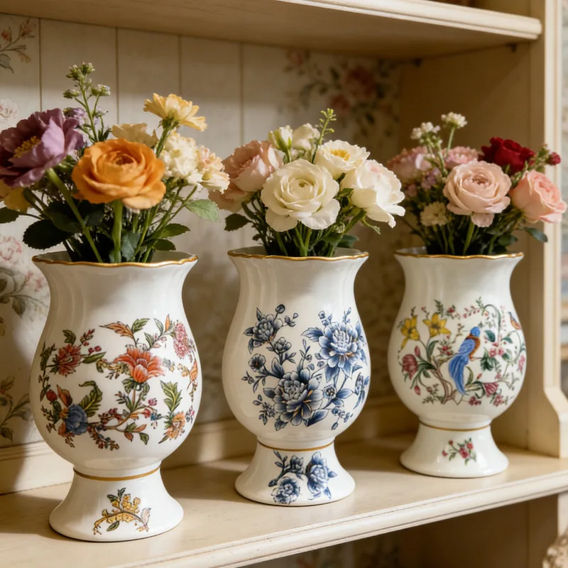 American-style light luxury ceramic vase for flower arrangement, high-end home decor for living room