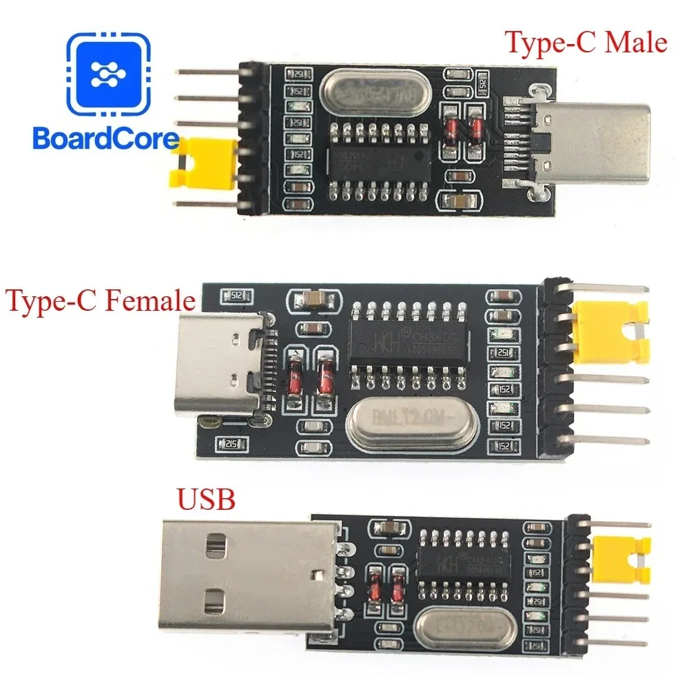 CH340G CH340 USB Zu TTL Konverter Modul 3,3 V 5 V USB Typ-C Männlich/weiblich Serielle Port modul USB Zu Serielle Board für Arduino