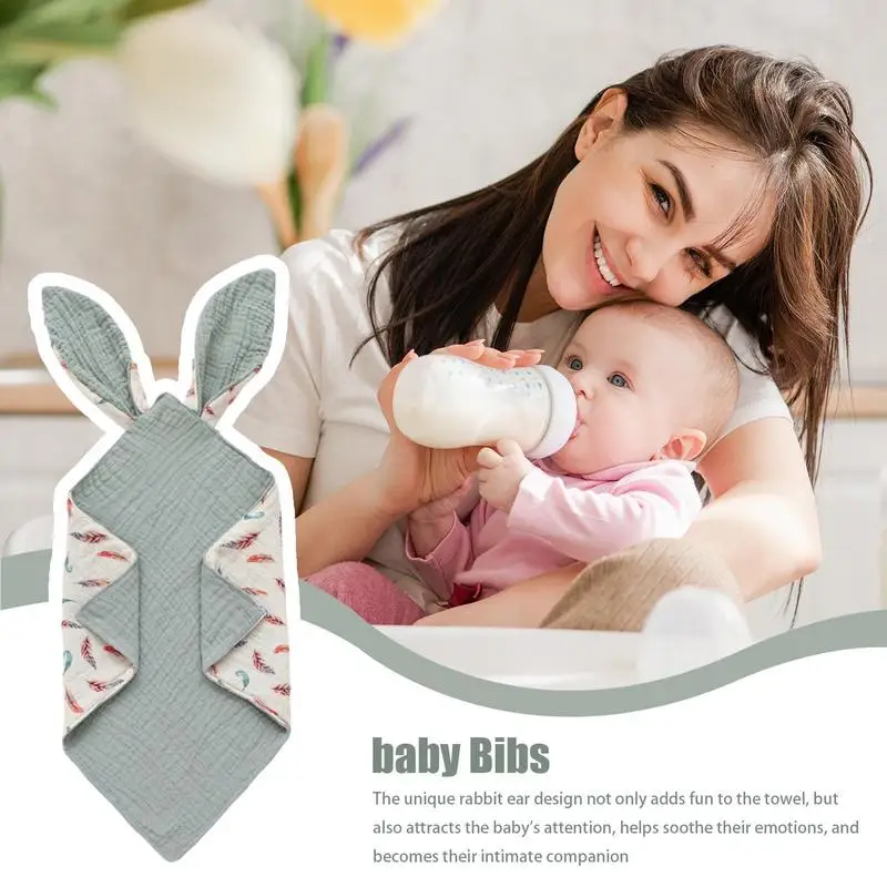 Śliniaki z zatrzaskami dla niemowląt Śliniaki z uszami królika Śliniaki z bandaną dla niemowląt Miękkie, wygodne, bawełniane śliniaki unisex dla chłopców i dziewczynek