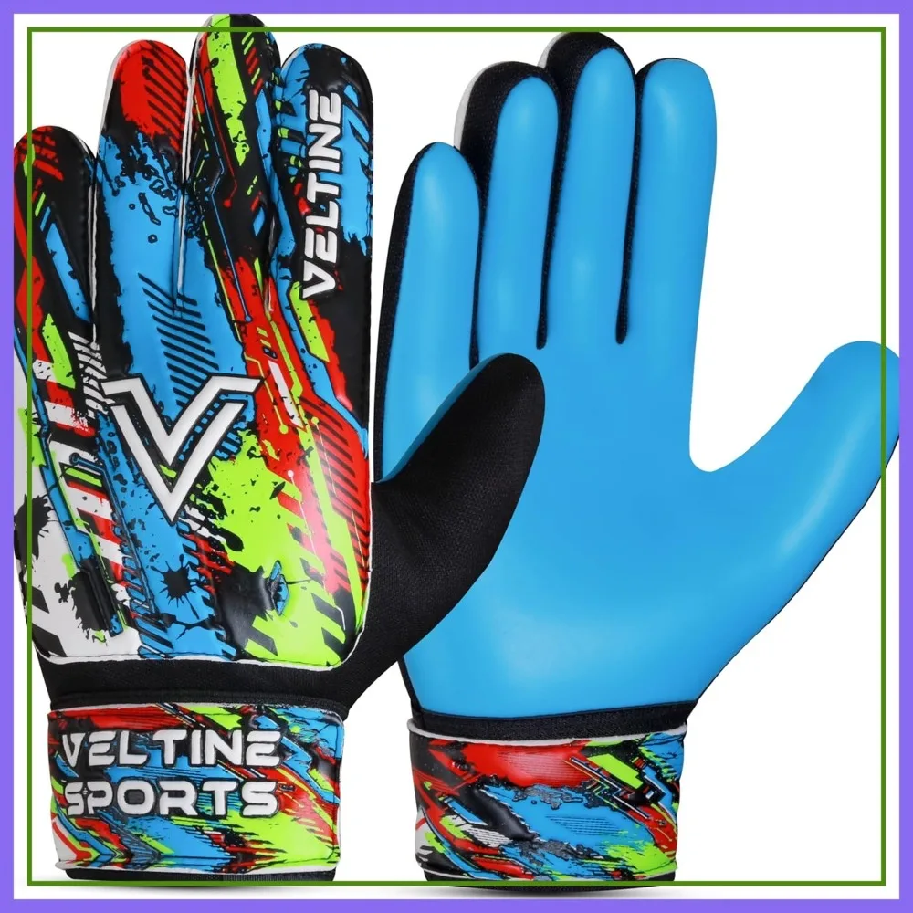 

Kids Soccer Goalie Gloves Youth Adult Football Goalkeeper Gloves 4mm Latex Anti-Slip Palm
