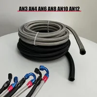 Manguera de combustible Universal de alta temperatura para coche, línea de Gas y aceite, tubería trenzada de acero de nailon, manguera de freno de radiador, tubos de combustible, manguera de carreras