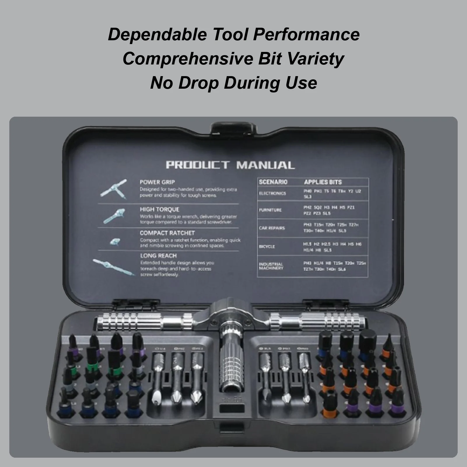 مجموعة مفك مغناطيسي مجموعة مفكات براغي متعددة بت مع حقيبة تخزين مجموعة أدوات إصلاح دقيقة لإصلاح المنزل #1
