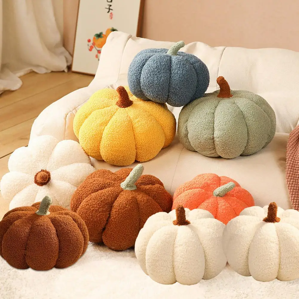 

Halloween Pumpkin Throw Pillow Stuffed Pumpkin Plush Toy Sofa Pillow Ornament for Halloween Home Decoration Plush Cushion