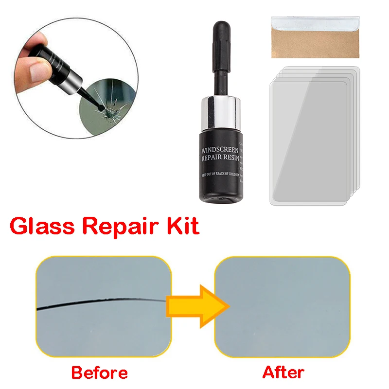 Upgraded Auto Window Glass Cracked Scratch Repair Kit Windshield DIY Tools Glass Scratches Car Care Window Repair Tool