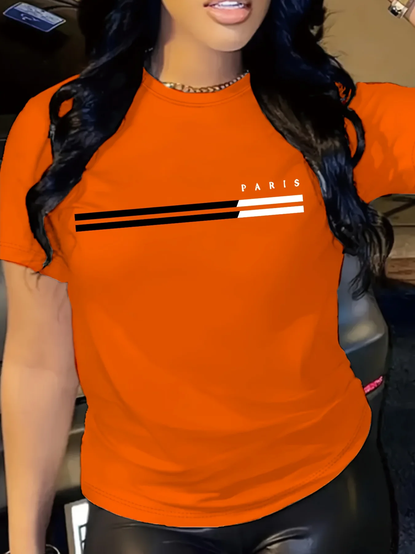 T Shirt Women's Summer مط��وع for Home Kitchen Formal and ready and loose With a collar with a diameter And sleeves Short