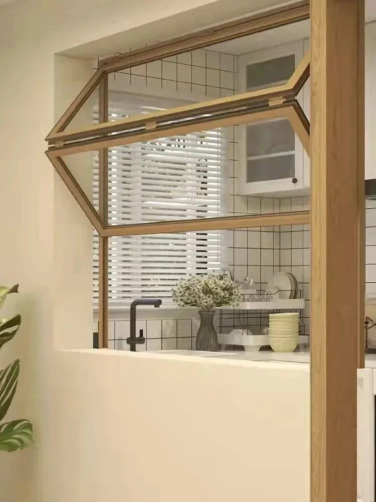 

Glass Sliding Bar Window Sliding Rail Up and Down Folding Window Hardware Solid Wood Frame