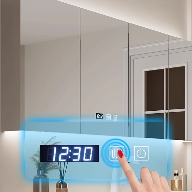 Bathroom Furniture Skin Sensor Bathroom Vanity Cabinet With Sink And Mirror Integrated Arc Washing Table Combination To Wash