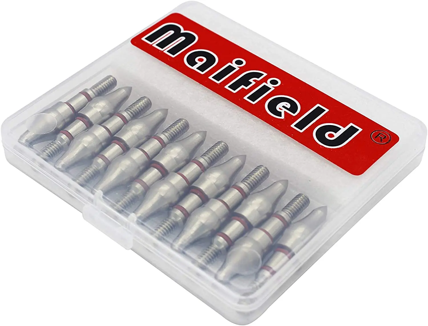 Stainless Steel Archery Field Points, Easy Pull Various Outside Diameter,85/100/125/150 Grains,Screw in Archery Field Tips