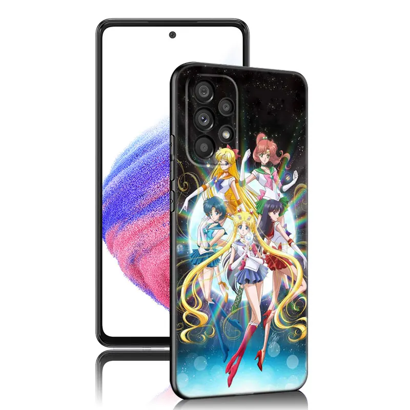 Caixa bonito do telefone de S-Sailor Moon, Samsung A13, A22, A24, A32, 4G, A23, A25, A34, A35, A52S, A53, A54, A55, A73, 5G, A12, A14, A15, A31, A33, A50, A51