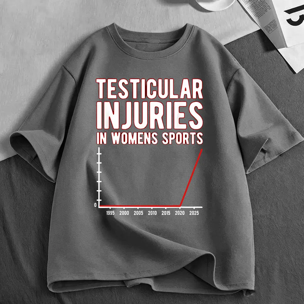 Testikelverletzungen beim Frauensport, untragbare lustige T-Shirts für Erwachsene, Herren- und Damenbekleidung, übergroße Kurzarm-T-Shirts aus Baumwolle – Detail 6
