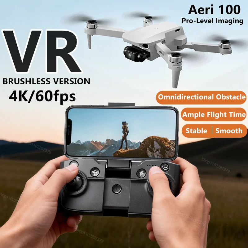Mini Dron 4k Profesional Aeri 100 FPV con Cámara, Retorno Automático, Cámara UHD, Gimbal de 6 Ejes, Control Remoto Wifi, Helicópteros RC de Juguete
