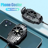 Mobile Phone Cooler Universal Mini Back Clip Fan Radiator Hurricane MIHOYO Game Cooler Phone Heat Sink For IPhone Samsung Xiaomi
