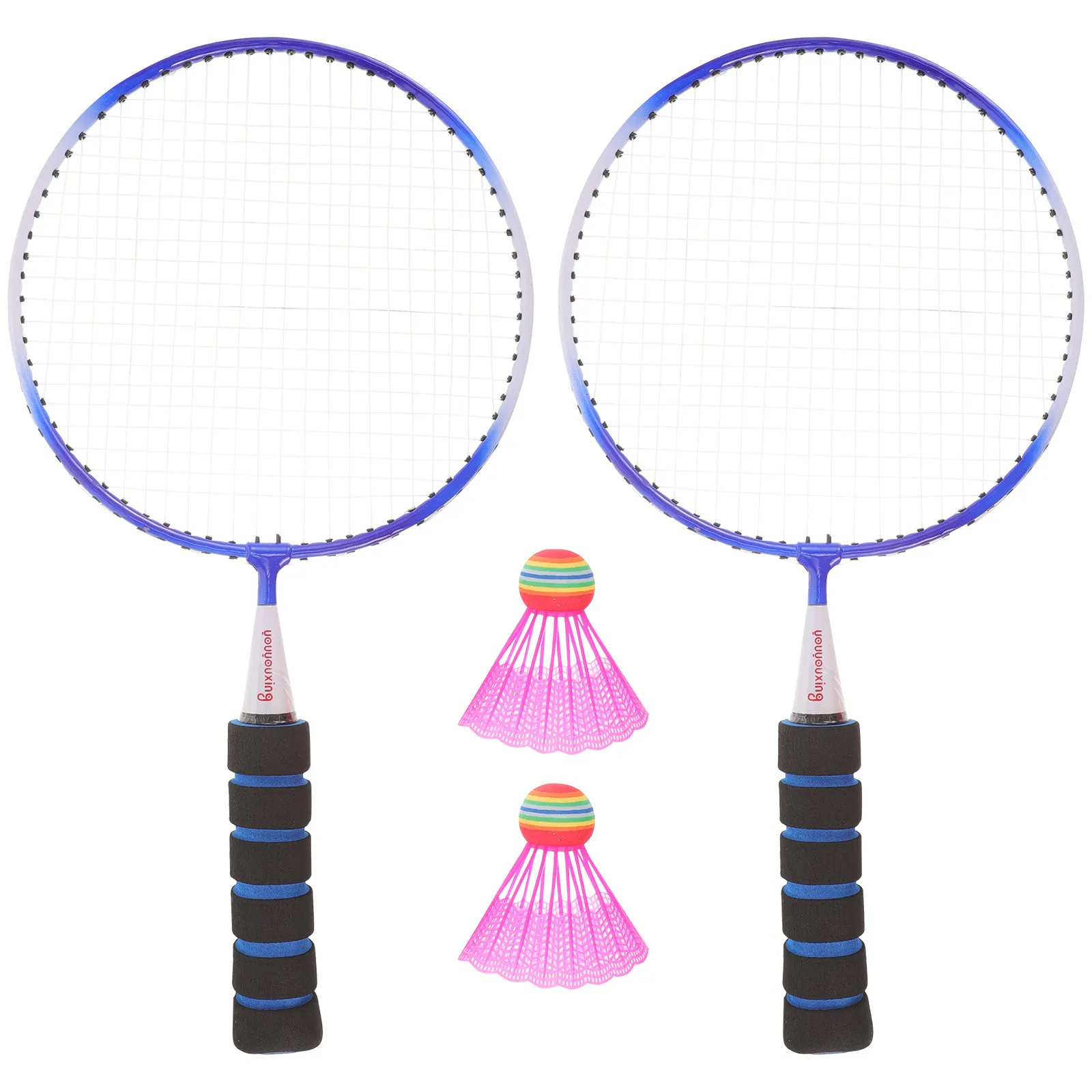 

1Set Child Badminton Racket High Quality Alloy Frame Soft Nylon Strings Enlarged Sweet Spot for Better Play Experience Blue