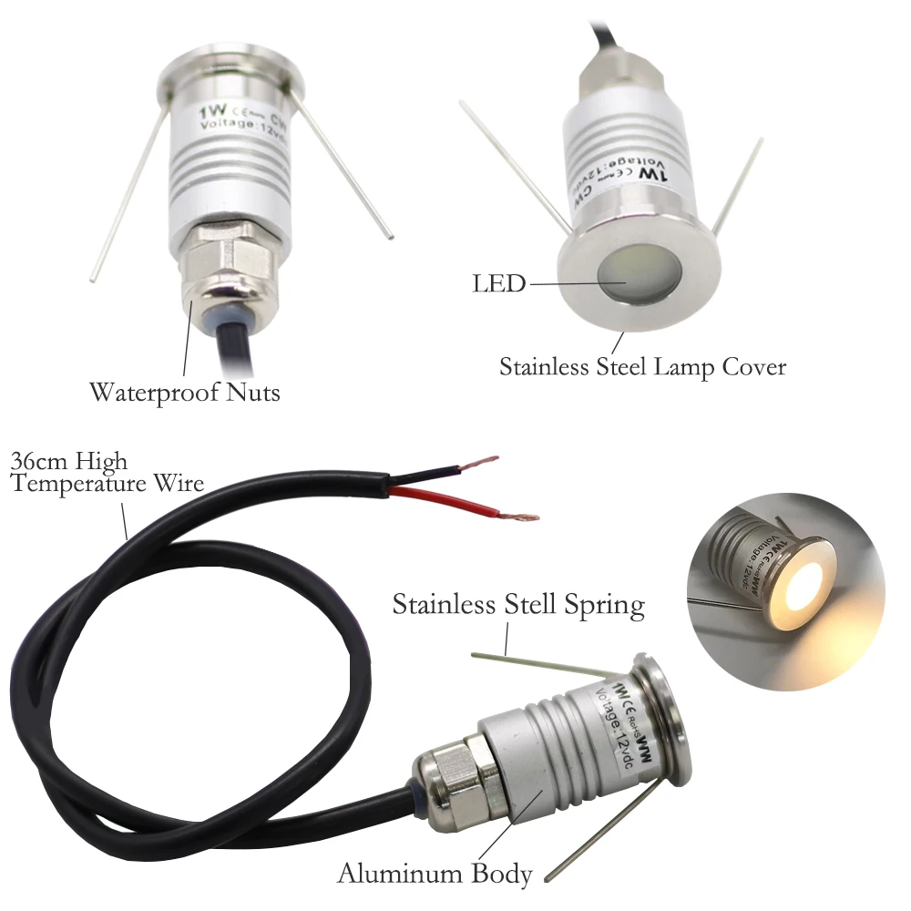 Mini oświetlenie podziemne zewnętrzne wodoodporne IP67 oświetlenie ogrodowe wpuszczane światło podziemne ziemia zakopana lampa ogrodowa 12V ścieżka światło