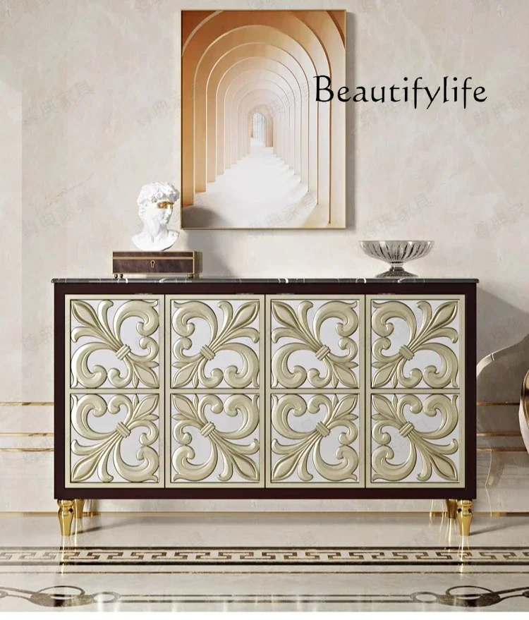 

yj15 LJYMarble Edge Cabinet Door Entry Shoe Cabinet Entrance Partition Cabinet Living Room Edge Storage Decorative