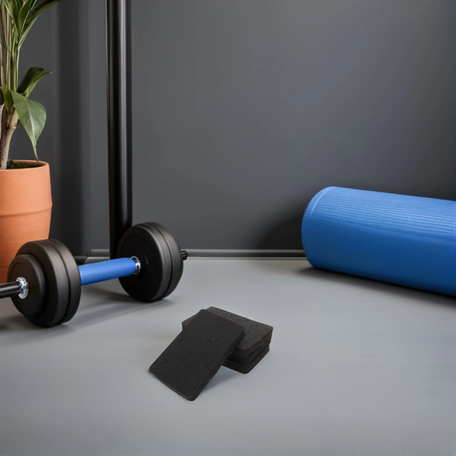 

4pcs Rubber Treadmill Mats Exercise Bike Pads Waterproof Non Slip Shock Absorption Floor Protection Exercise Equipment Mats Home