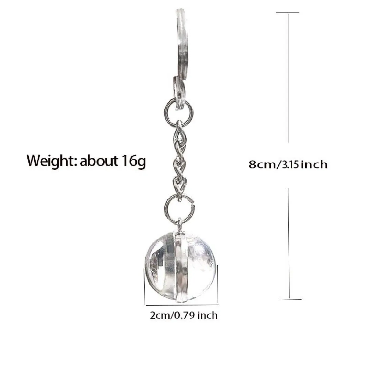 One starry sky twelve constellation keychain with a double-sided glass ball featuring a time gem.