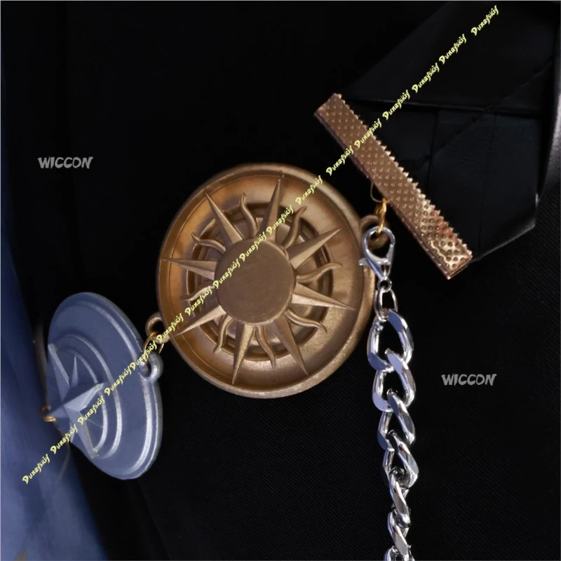 Costumi Cosplay Zenless Zone Zero Ragazzi Uomo Cappotto Camicia Hugo Vlad Cappotto Camicia Nero Pantaloni freddi Cravatta Copricapo Natale Halloween