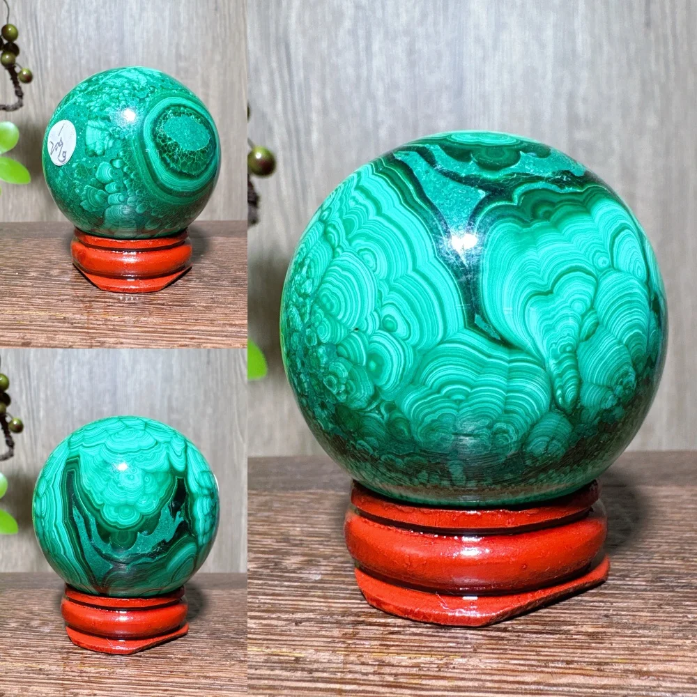 1PC Natural Green Malachite Spheres Stone Sphere Gem Healing Crystal Reiki Energy Meditation Home Decor Ornament Gift