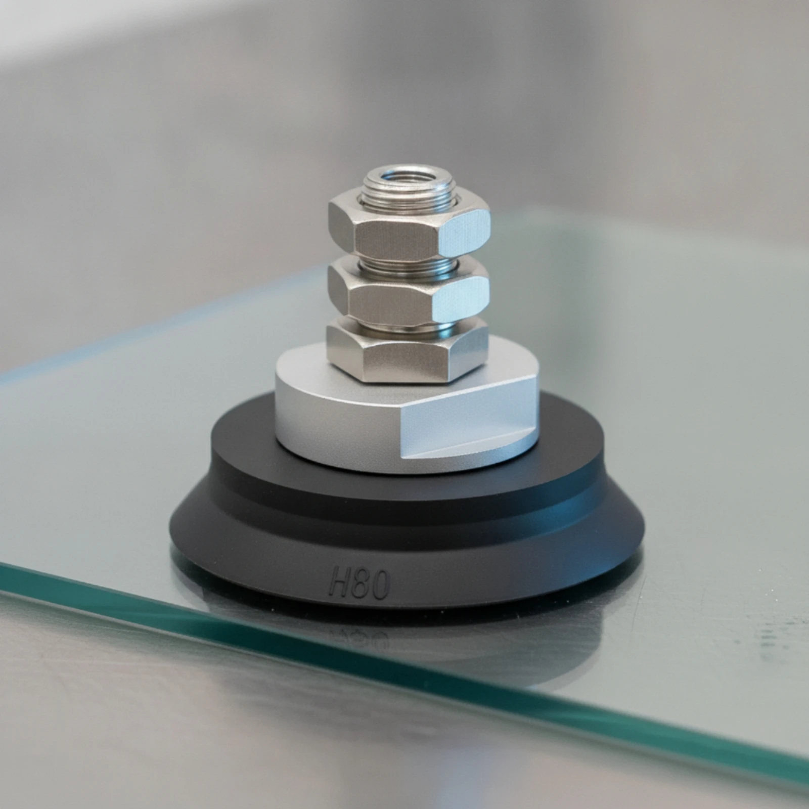 Vacuum Suction Cup Assembly No-Cushion Pneumatic Vacuum Gripper Component Compact for Integrators, Robotic Handling