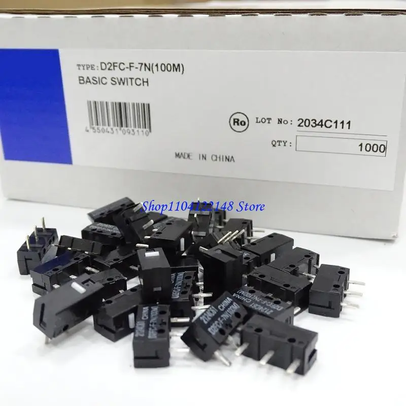 P9FA 2/10pcs D2FC-F-7N (100M) Gamings Micro Switchs Micro Mice Fretting Button Micro Hot