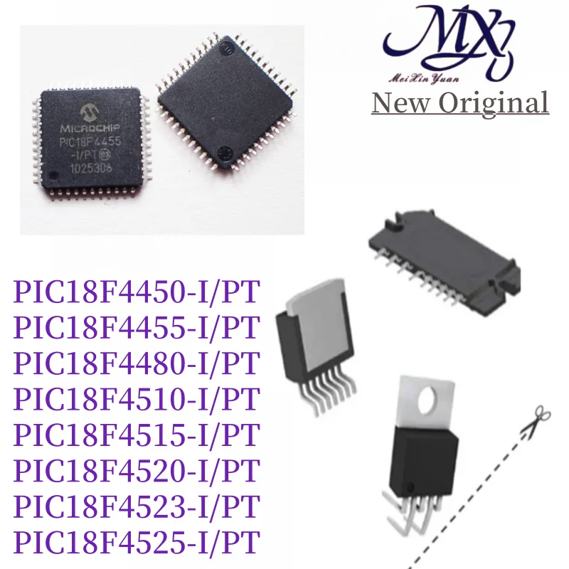 MXY PIC18F4450-I/PT PIC18F4455 PIC18F4480 PIC18F4510 PIC18F4515 PIC18F4520 PIC18F4523 PIC18F4525 IC MCU Chip TFQP-44