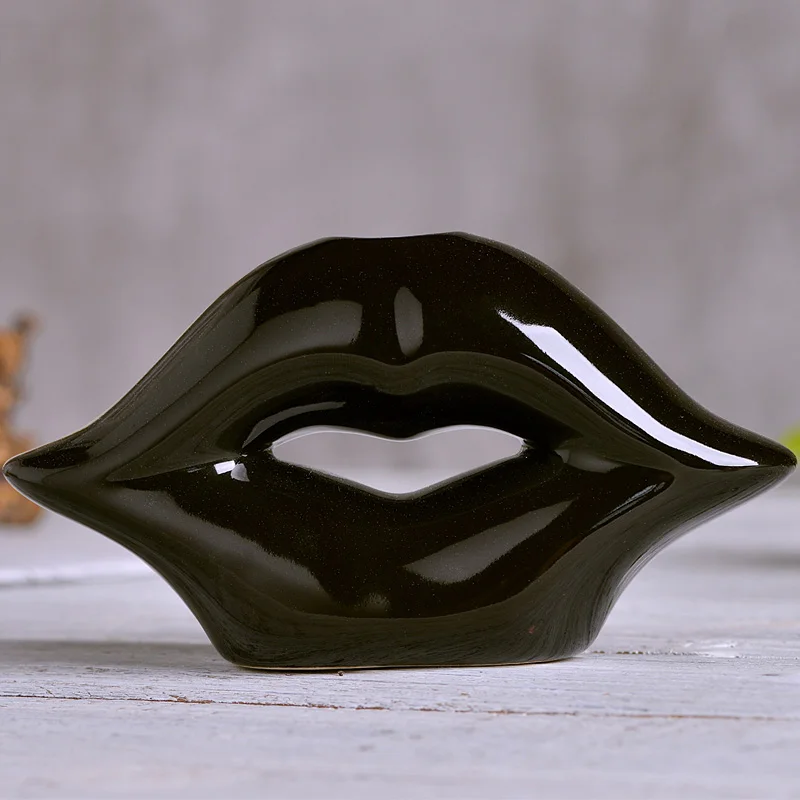 Nordic Creative Ceramic Lip Disposition Flowers Vase of Stay at Desktop  modern decor   flower vase home decoration