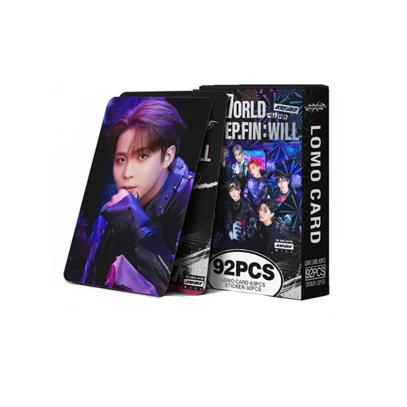 Imagem -04 - Cartão Postal Kpop Ateez Novo Álbum The World ep Fin: Will Cartão Lomo Hongjoong Seonghwa Yeosang Cartão Fotográfico 92 Peças por Conjunto