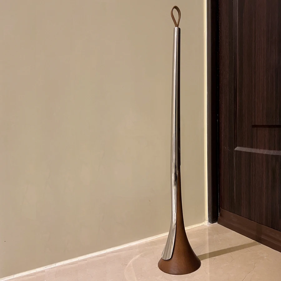 Modern stainless steel self-standing shoehorn porch foyer long-handled shoe lifting artifact