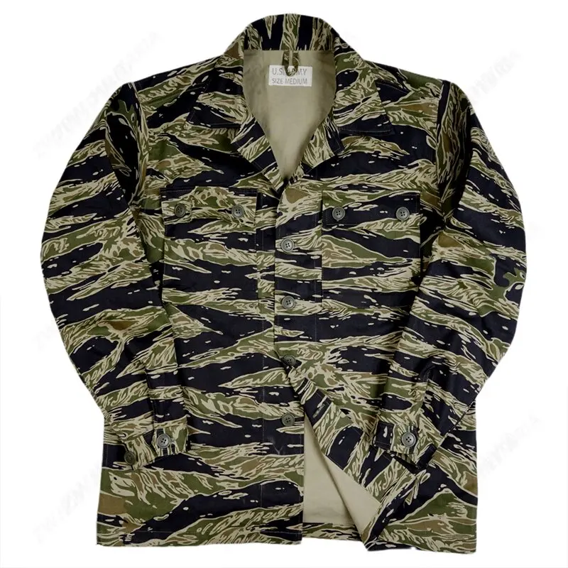 Vietnam US Army tiger pattern tiger spot camouflage TCU top twill cotton antique export