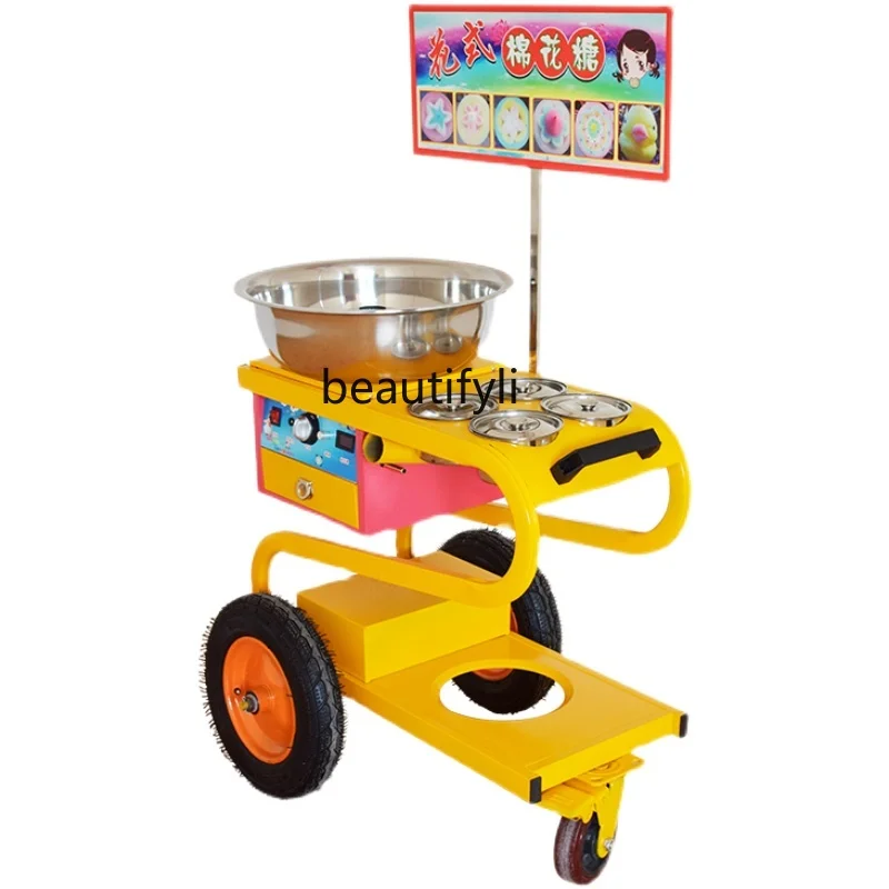 

Fancy brushed trolley type hand-pulled machine for commercial gas electric stall