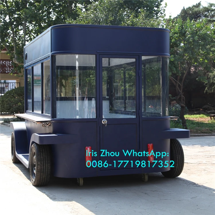 전원 없는 패스트 푸드 모바일 주방 트레일러, 저렴한 음식 트레일러, 렌트 푸드 샵 푸드 키오스크