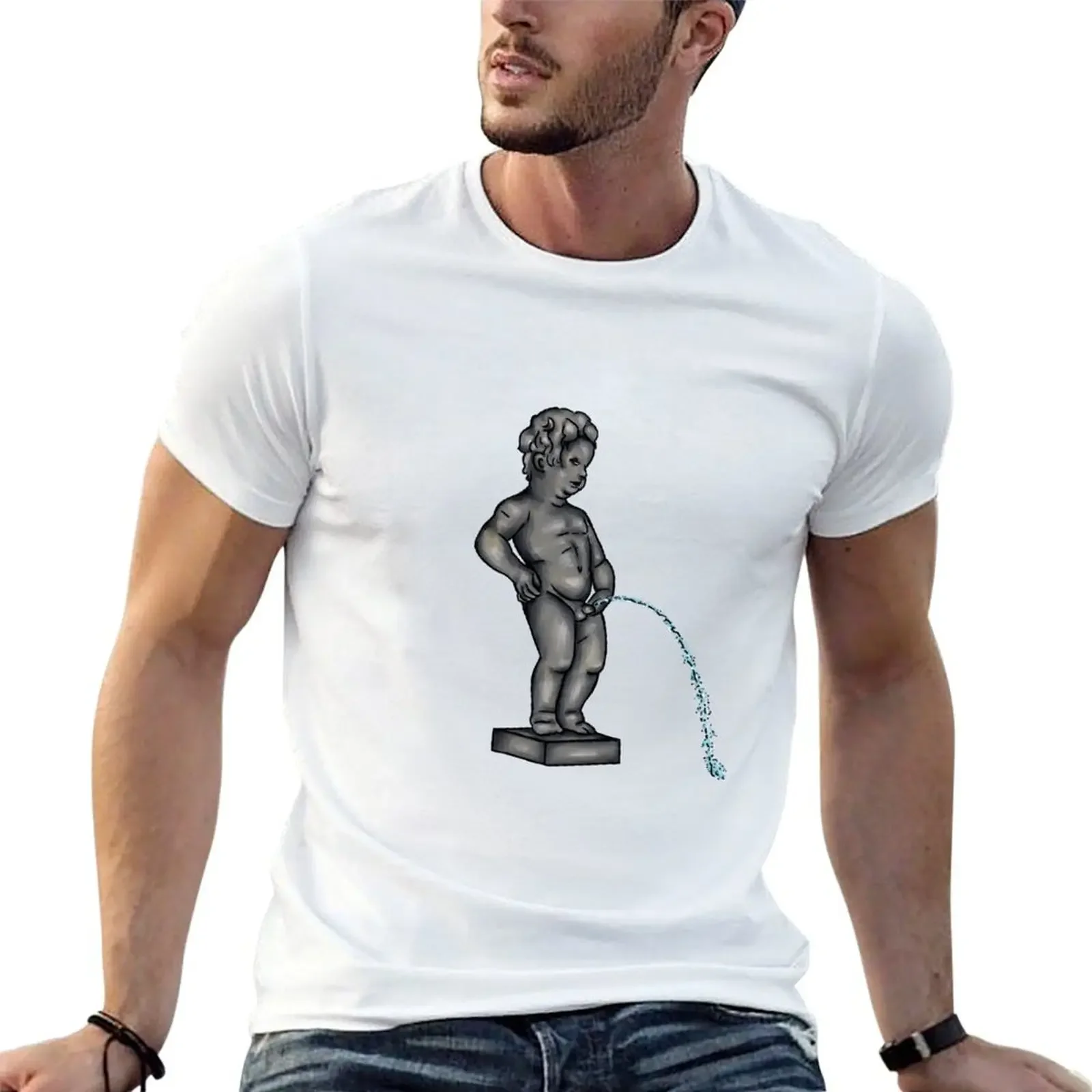 

Manneken Pis T-Shirt anime t shirts summer clothes man clothes workout shirts for men