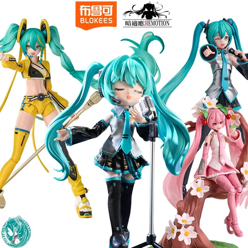 

Оригинальные Blokees Хацунэ Мику Сакура Мику Красивая Девушка Фигурка Совместная Мобильность Аниме Сборка Коллекция Игрушки Подарки