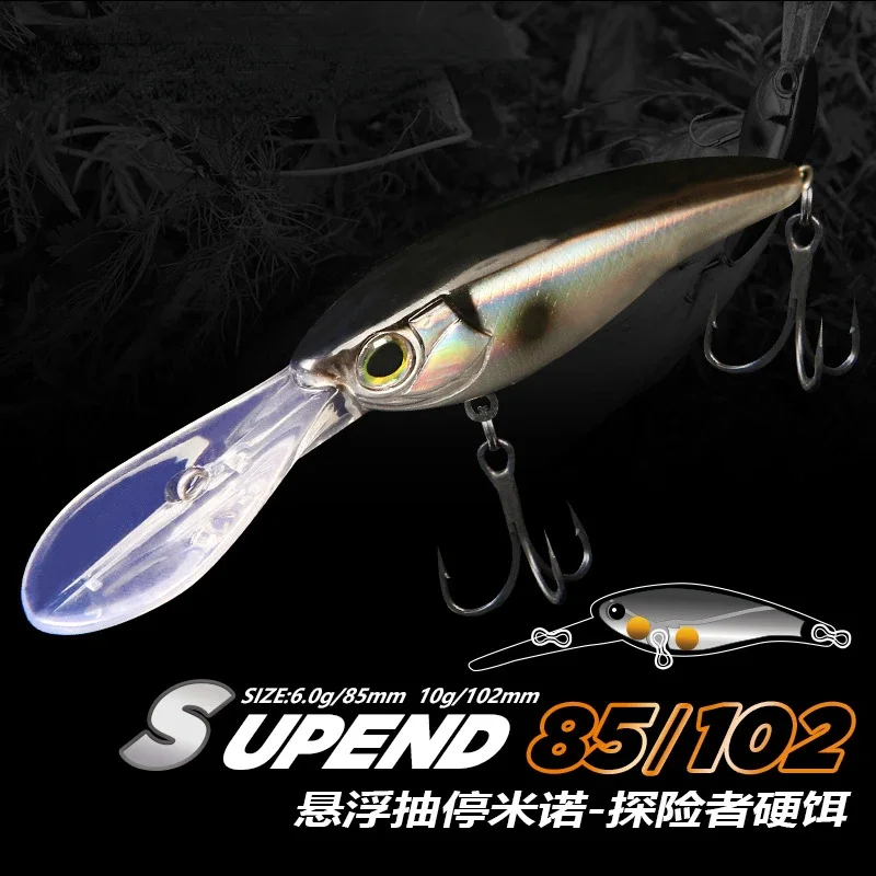 Suspending Minnow 6g/60mm-10g/70mm 0-4m depth Deep Dive Artificial bait trout bass lures for Pike fishing lures spinning