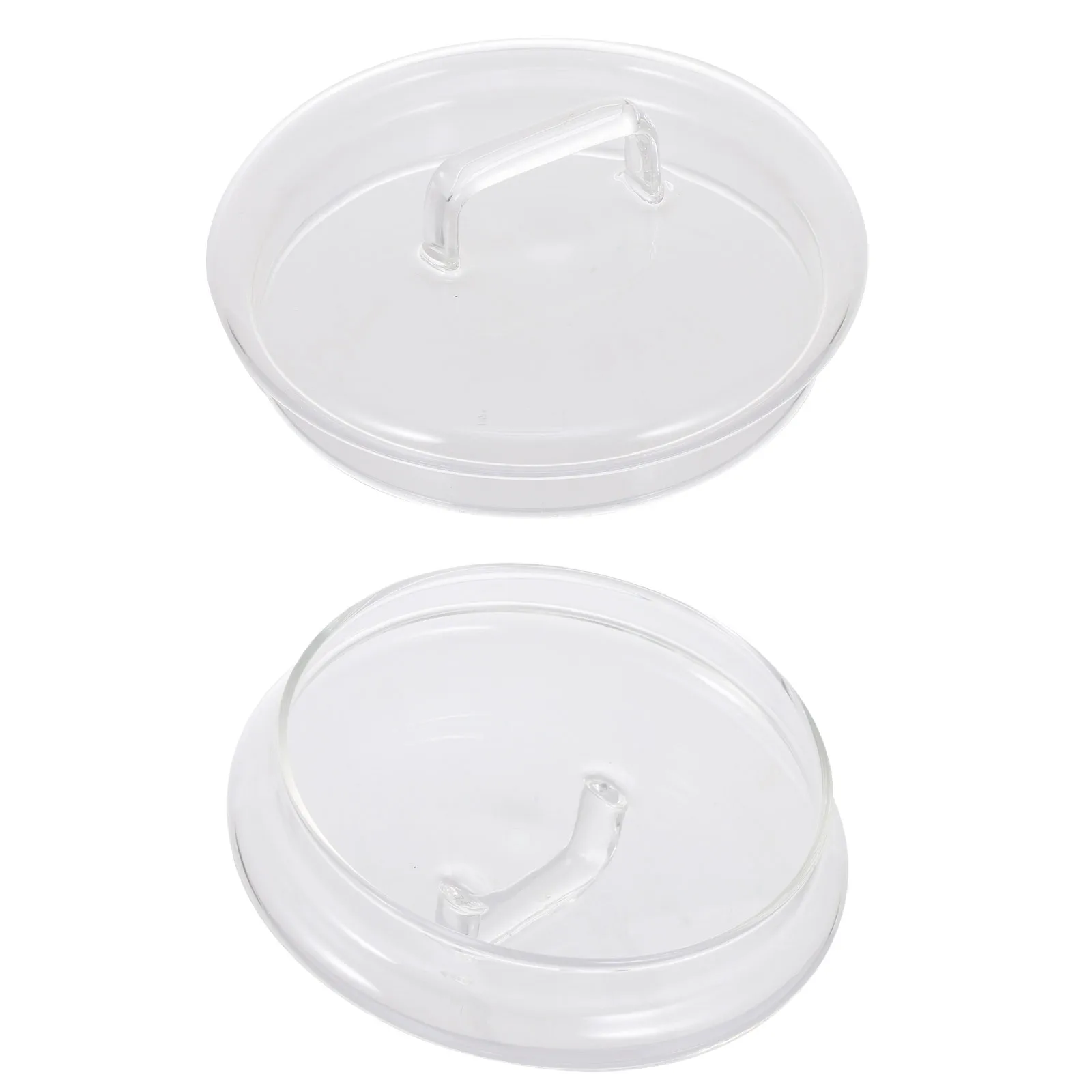 

2Pcs Glass Jar Covers Transparent Replacement Lids Practical Storage Jar Covers Easy to Use Kitchen Accessories