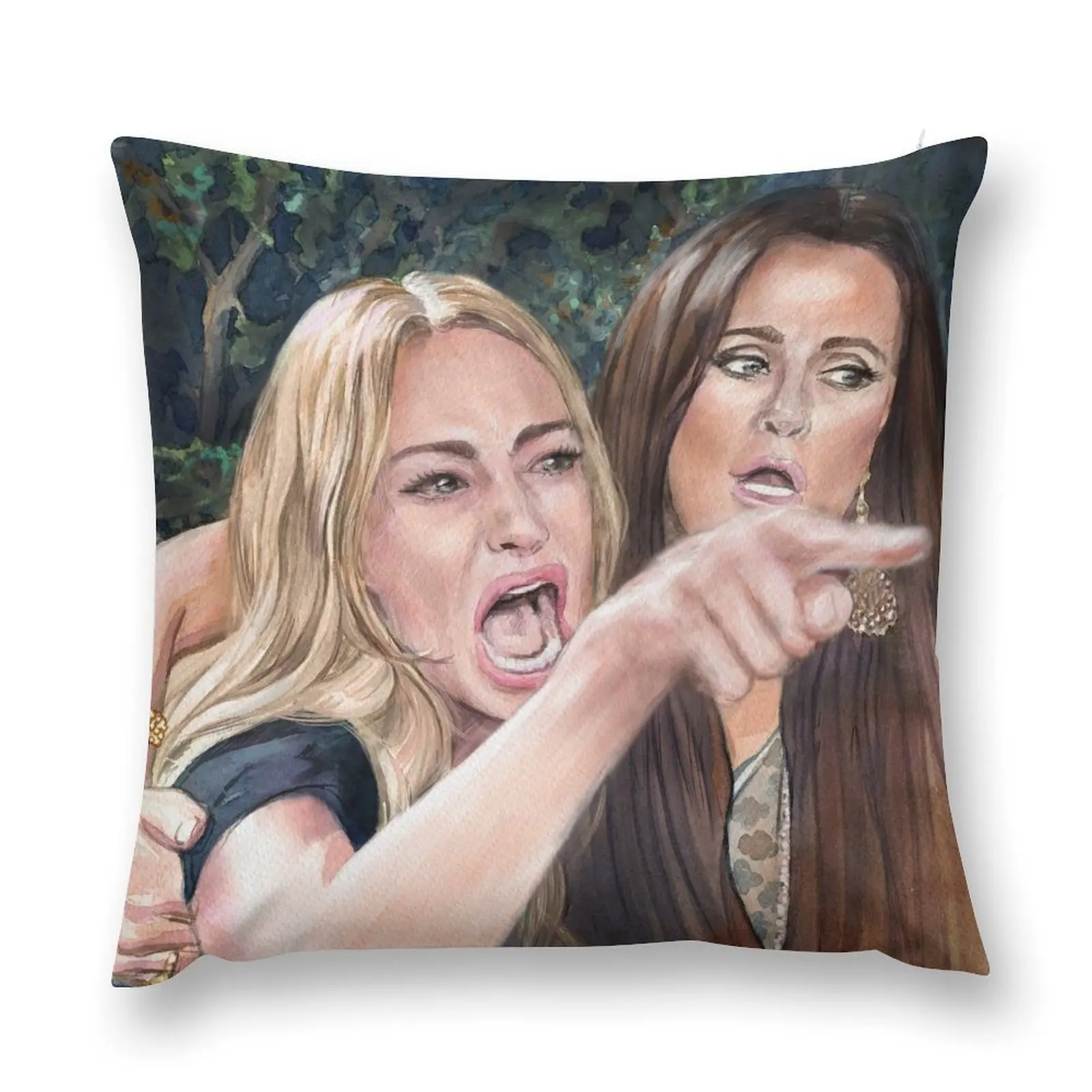 Woman Yelling at Cat Meme-1 Throw Pillow Decorative Cover For Living Room Decorative Cushions pillow