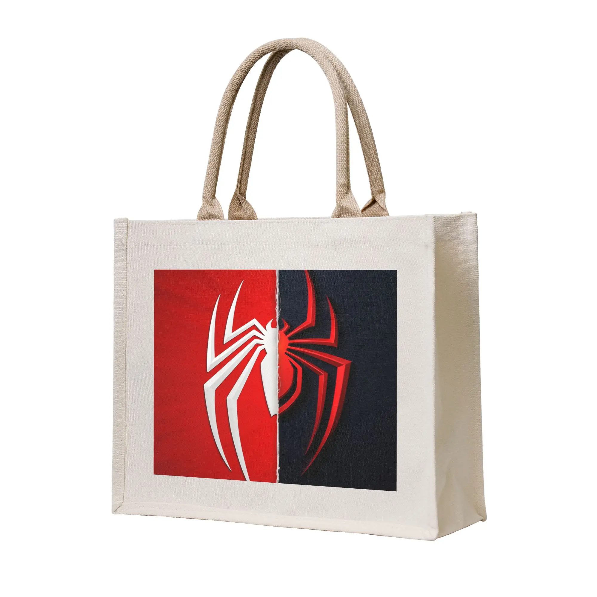Bolsas de Compras con Estampado de Araña, Lindas y Portátiles, Bolso de Hombro con Diseño de Telaraña, Bolso de Mano con Animalito Adorable