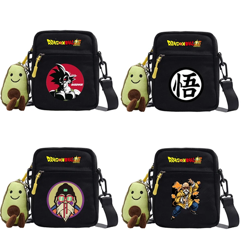 Anime Dragon Ball Backpack Single Diagonal Cross Shoulder Canvas Bag, New Cute Canvas Small Square Bag, Children's Toy Gift