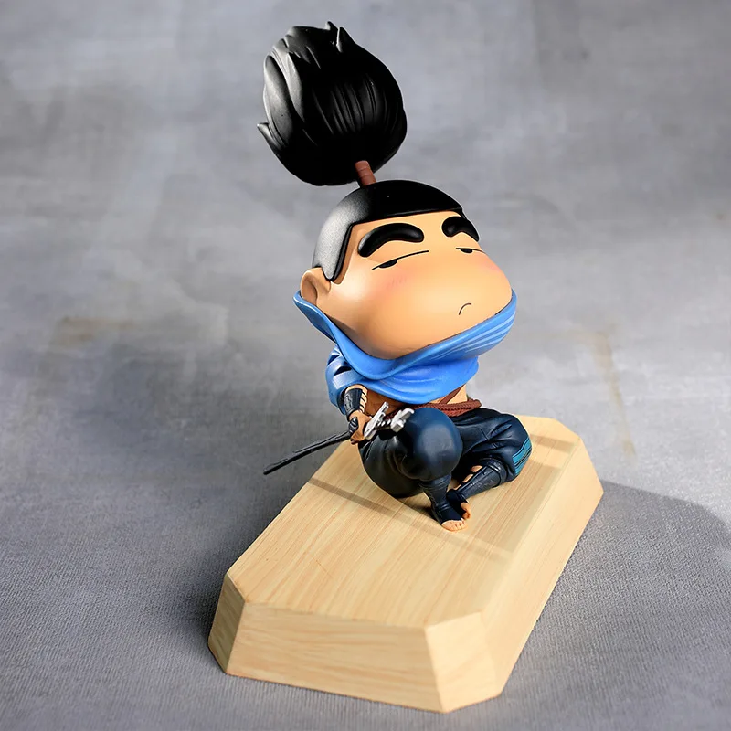 Neue lol Liga der Legenden Yasuo Samurai Peripherie Figur schöne Version Puppe Spielzeug Modell Ornamente Desktop Ornament Farbbox GIF