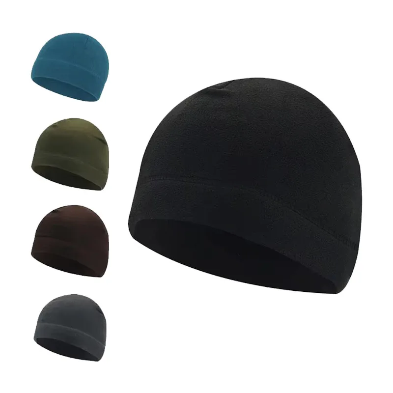 

1-6Pcs Cold Proof And Warm Outdoor Sports Headcover Fleece Ski Cap Riding Cap Running Hats Cycling Skull Caps For Men And Women