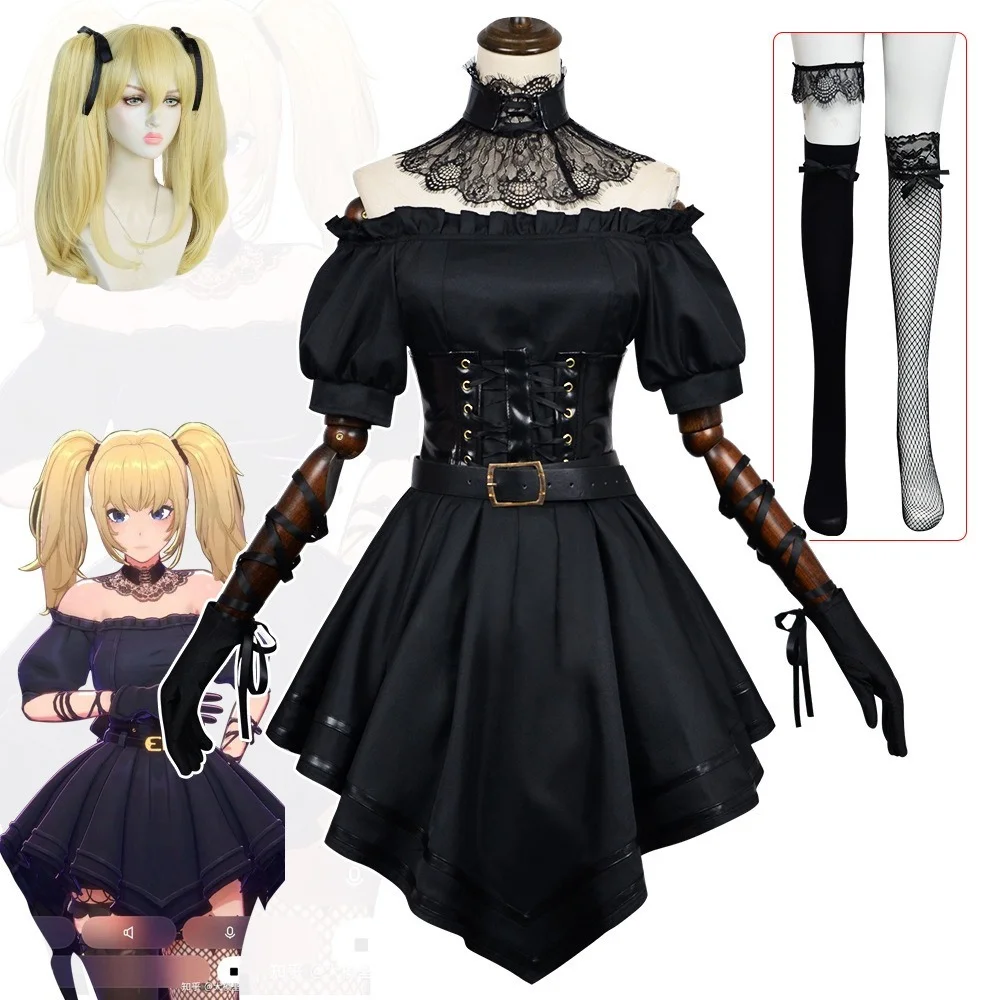 

AI Ani Cosplay Costume Virtual Girlfriend Anime Outfit Socks TV Viking Women's Gothic Lolita Dress for Halloween Cosplay