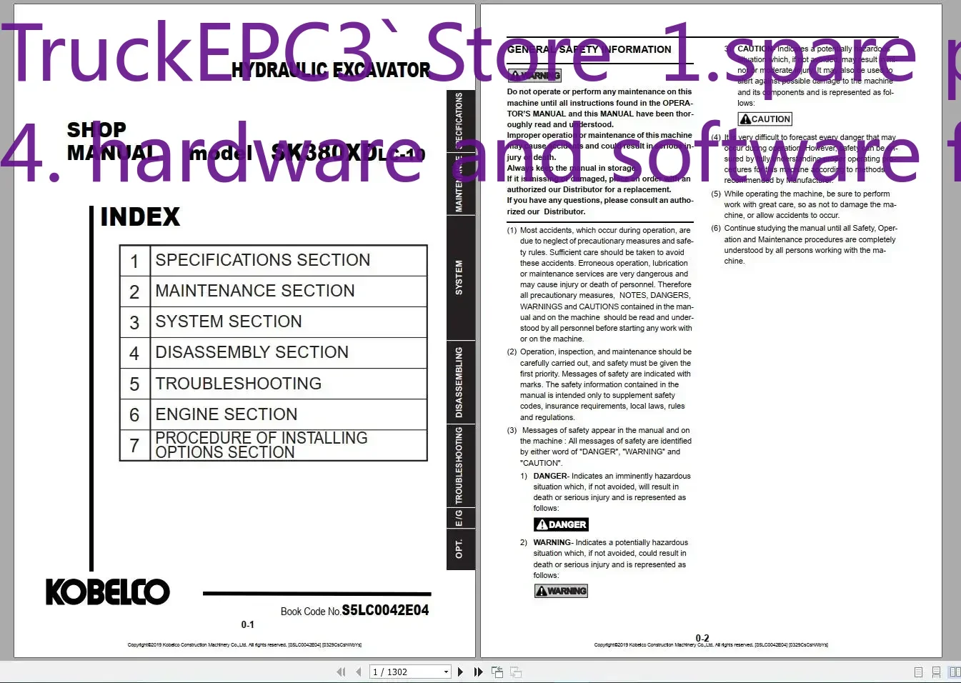 

TruckEPC3 Kobelco 38,12 ГБ Обновлен в формате PDF 2021. Руководство по обслуживанию тяжелых машин. Руководство по магазине.